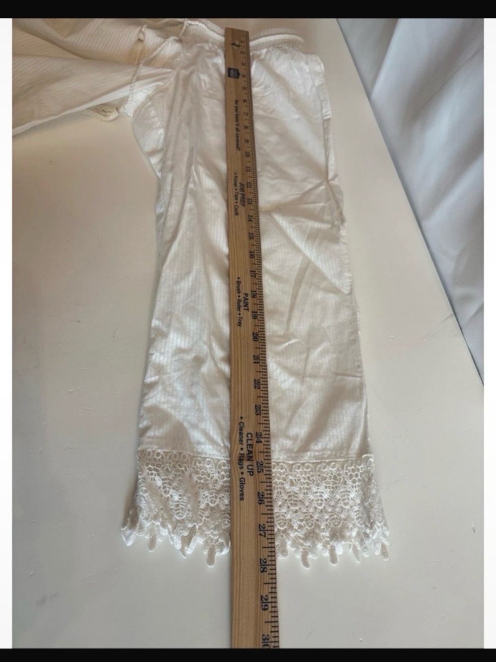 Gilligan O’Malley White Crochet Hem Drawstring 100% Cotton Pants XS - Picture 10 of 10